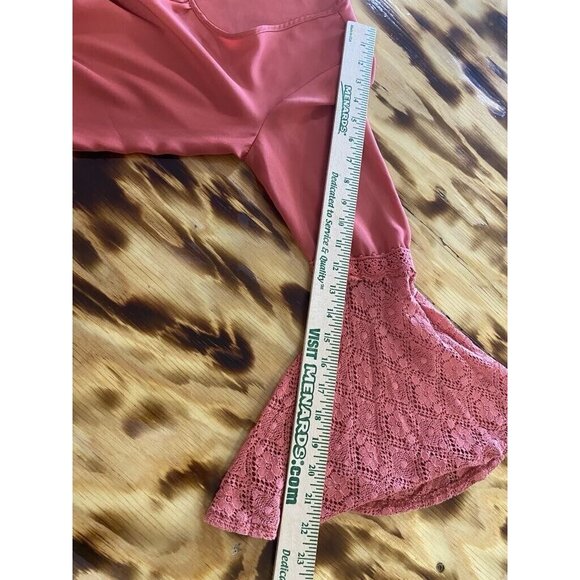 Takara Womens Blouse Crocheted Boho Long Bell Sleeve Top Size Small Peasant - Picture 8 of 14